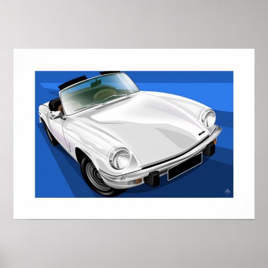 Illustratie Poster Triumph Spitfire (Voorkant)