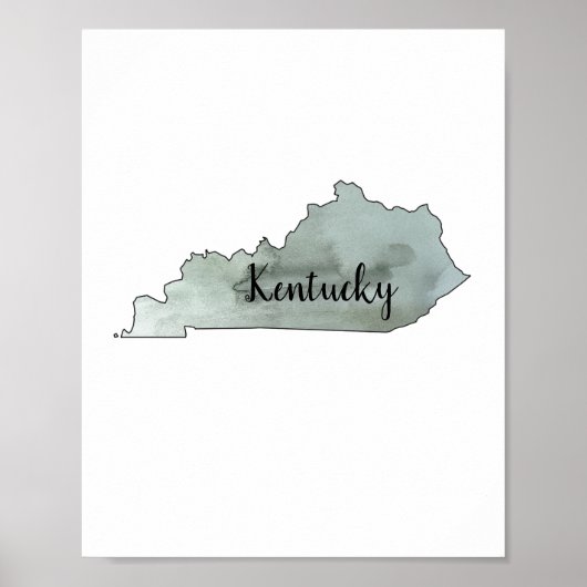 Illustratie Poster van de Staat Kentucky (Voorkant)