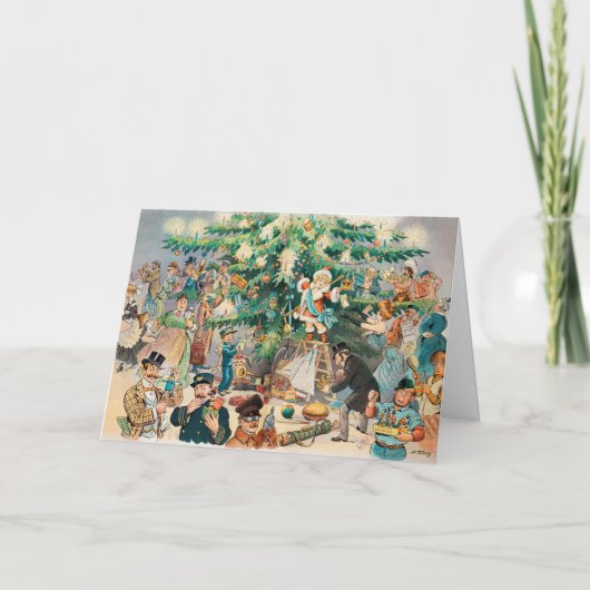  illustratie Puck's Christmas Tree, 1902 Kaart (Voorkant)