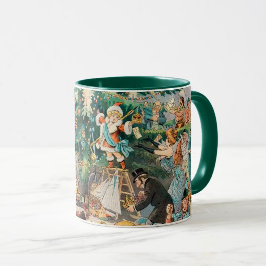 illustratie Puck's Christmas Tree, 1902 Mok (Voorkant rechts)