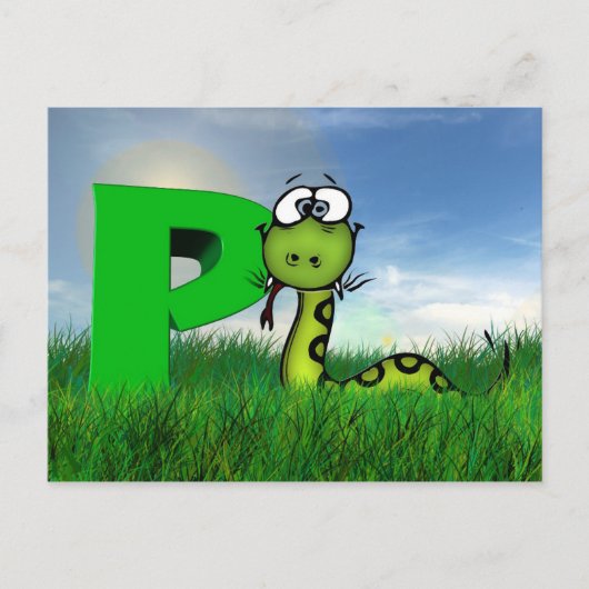 Illustratie python-briefkaart briefkaart (Voorkant)