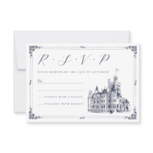 Illustratie rand van vintage kasteel locatie bruil