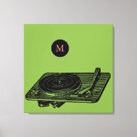Illustratie Record speler DJ Monogram C