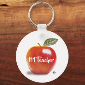 Illustratie Red Apple nr. 1 leraar Sleutelhanger (Voorkant)