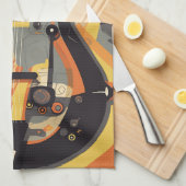 Illustratie Retro Guitar Theedoek (Quarter Fold)