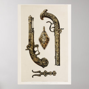 Illustratie  revolver poster