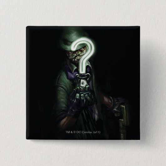 Illustratie Riddler Vierkante Button 5,1 Cm (Voorkant)