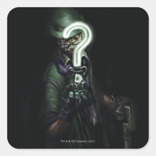 Illustratie Riddler Vierkante Sticker