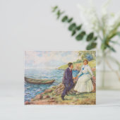  illustratie Romantic Couple Briefkaart (Staand voorkant)