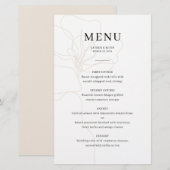 Illustratie Roos Wedding-menukaart (Voorkant / Achterkant)