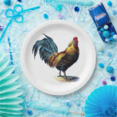 Illustratie Rooster #1 Papieren Bordje (Feest)