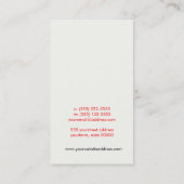 Illustratie rooster visitekaartje (Achterkant)