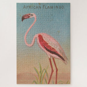 Illustratie roze flamingo (1889) legpuzzel