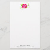 Illustratie roze Rose Briefpapier (Voorkant)