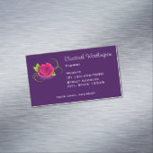 Illustratie roze Rose Magnetisch Visitekaartje (Voorbeeld)
