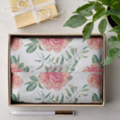 Illustratie roze rozen Waterverven Tissuepapier (Geschenk)