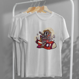Illustratie ruimtevaarttoerisme t-shirt