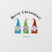 Illustratie Santa Claus en Gnomen Raamsticker (Vel)