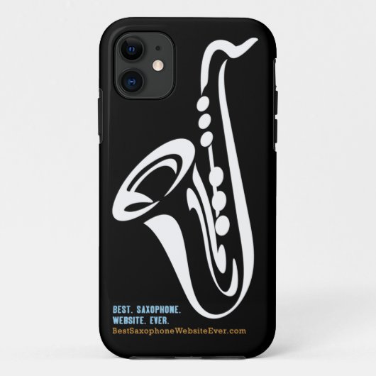 Illustratie Saxophone iPhone Case (Achterkant)