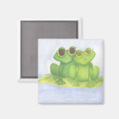 Illustratie schattige kikkerovers magneet (Voorkant / Achterkant)