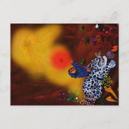 Illustratie schilderen Princess Light Fantasy God Aankondigingskaart