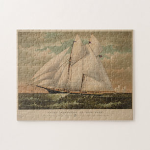 Illustratie Schooner-jacht (1882) Legpuzzel