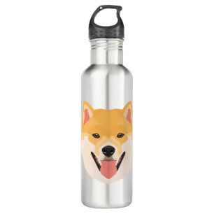 Illustratie Shiba Inu Waterfles
