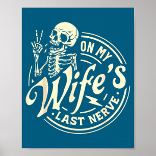 Illustratie skelet van de laatste zenuw van mijn v poster