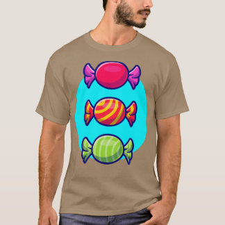 Illustratie snoep Cartoon Wrapper T-shirt