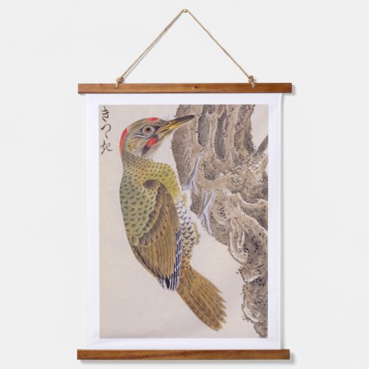  illustratie: specht hangend wandkleed (Voorkant)