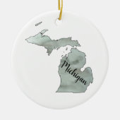 Illustratie staat Michigan Keramisch Ornament (Voorkant)