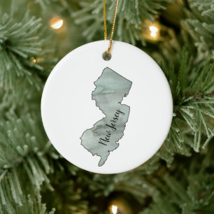 Illustratie Staat New Jersey Keramisch Ornament
