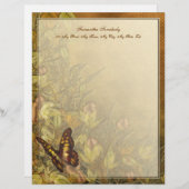 Illustratie stijl vlinder briefhoofd (Voorkant / Achterkant)