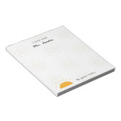 Illustratie Sun Note van de leraar Notitieblok (Schuin)