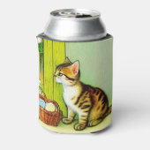 Illustratie  tabby Cat Blikjeskoeler (Blikje Achterkant)