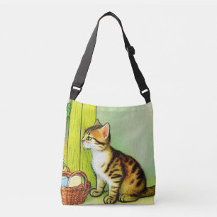 Illustratie tabby Cat Crossbody Tas