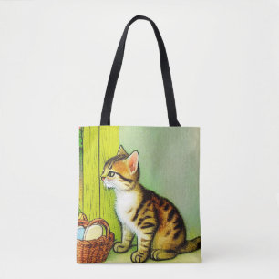 Illustratie tabby Cat Draagtas