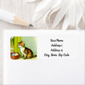 Illustratie  tabby Cat Etiket (Insitu)