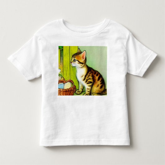 Illustratie tabby Cat Kinder Shirts (Voorkant)