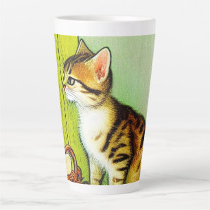 Illustratie tabby Cat Latte Mok