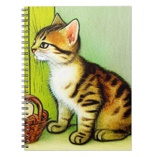Illustratie tabby Cat Notitieboek