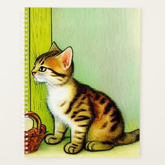 Illustratie tabby Cat Planner (Voorkant)