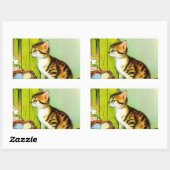 Illustratie  tabby Cat Rechthoekige Sticker (Vel)