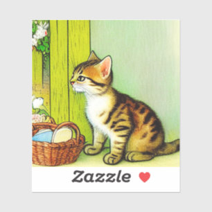 Illustratie  tabby Cat Sticker