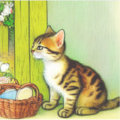 Illustratie  tabby Cat Sticker (Voorkant)