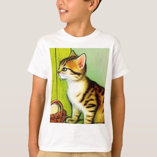 Illustratie tabby Cat T-shirt (Voorkant)