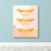 Illustratie ter illustratie van de Natuur vlinder Canvas Afdruk (Insitu (Houten vloer))