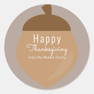 Illustratie Thanksgiving orn Herfst Ronde Sticker