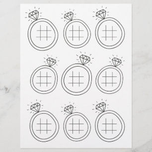 Illustratie Tic Tac Toe Wedding Activity Page