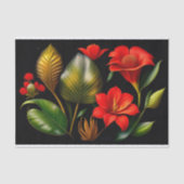 Illustratie tropische rode flora tissuepapier (Voorkant)